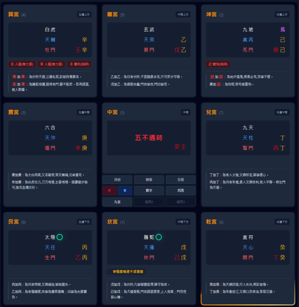 奇門遁甲線上課程|先占卜驗證,白星奇自研排盤工具一對一教學 1 白星奇自研奇門排盤工具輔助奇門遁甲線上課程學習