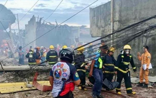 離火運菲律賓南部爆竹倉庫大爆炸5死38傷炸出大洞