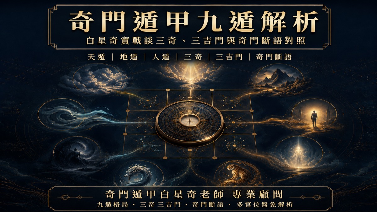 奇門遁甲九遁解析:白星奇實戰談三奇、三吉門與奇門斷語對照 1 奇門遁甲九遁解析,白星奇整理天遁、地遁、人遁與相關奇門斷語對照