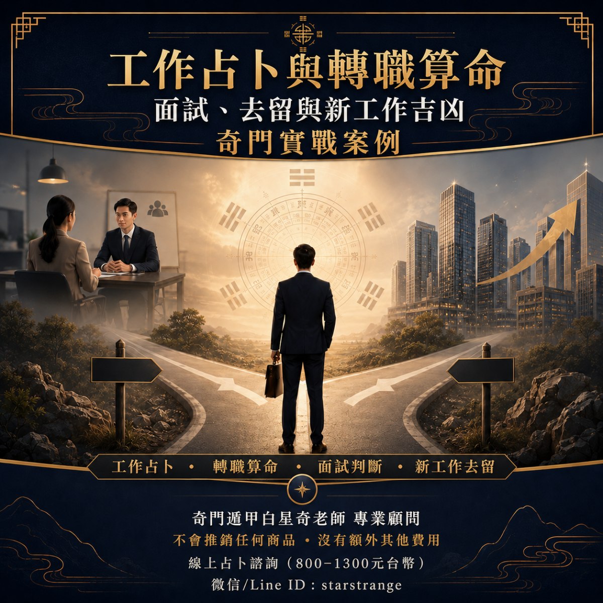 工作占卜與轉職算命，奇門實戰案例解析面試錄取、離職去留與新工作吉凶